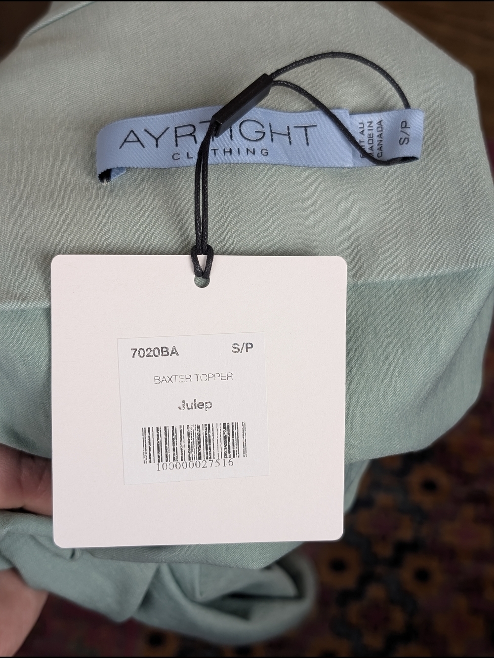 AYRtight Baxter Topper Jacket S Julep NWT Made in Canada Oversized Stretch Aqua - Picture 13 of 16